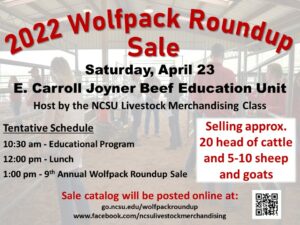 Cover photo for NC State Wolfpack Roundup Sale April 23